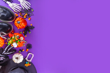 Bright colorful Halloween party background