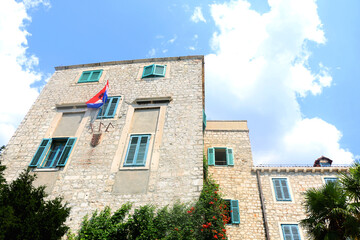 Traditional Mediterranean architecture in Sibenik, Croatia.