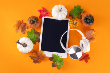Autumn holiday, sale, invitation background