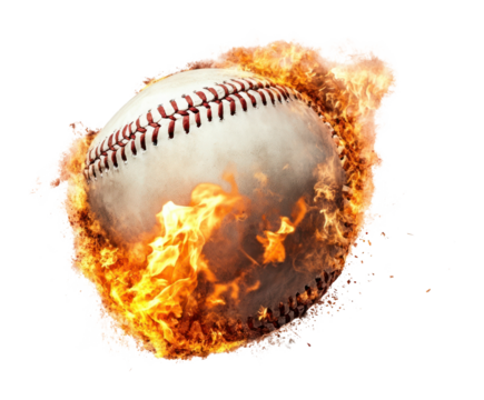 PNG Flaming baseball sports softball clothing.