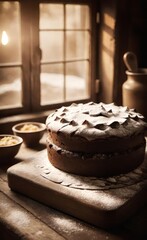 Cozy Country Kitchen with Delicious Biscuit Pies and Natural Light