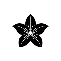 creative Lilies Icon vector silhouette illustration isolated on white background