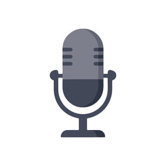 Microphone Vector Icons – Modern Microphone (Podcast Style) icon, suitable for infographics and app designs