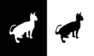 cat silhouette black vector illustration, silhouette of cat vector illustration, kitty, cat, animal, cute, love, wild, black, white, art, icon, symbol, illustration,