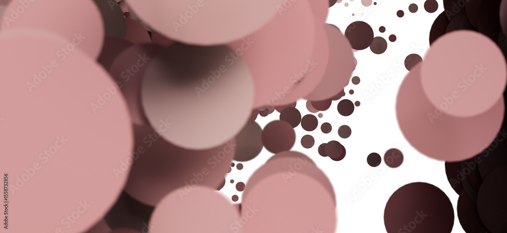 Poster modern abstract background with overlapping pink and brown circles. perfect for website banners, pre