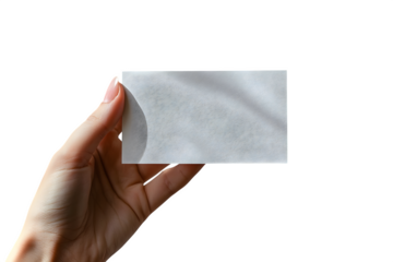 Plain white index card with clean edges isolated on white background