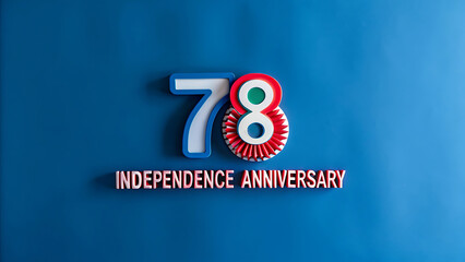 India 78th Independence Anniversary Logotype Featuring Flag And Ashoka Symbol
