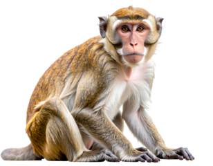 monkey ,isolated on white background , transparent png image 