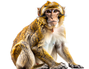 monkey ,isolated on white background , transparent png image 