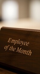 Employee of the Month Plaque Recognition
