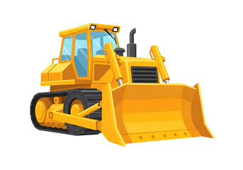 Fototapeta premium Yellow Construction Bulldozer Icon