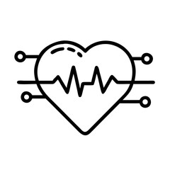 A heart icon with a cardiogram