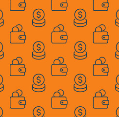 Flat Style Financial Pattern Savings and Currency Motif