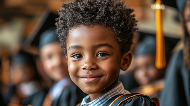 Group of cheerful young students proudly display diplomas while wearing caps and gowns during graduation ceremony highlights their achievements and hard work