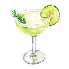Fototapeta premium PNG Margarita drink glass illustration.