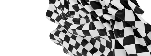 High-quality photo of a black and white checkered flag, perfect for racing themes.