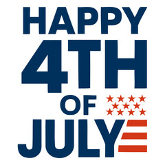 Happy th of july patriotic celebration with stars and stripes in red white and blue colors