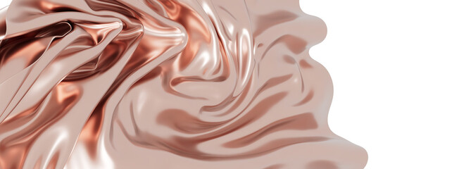 Luxury rose gold silk fabric texture. Perfect for elegant designs, beauty, fashion, and cosmetic projects.