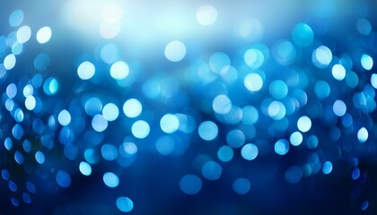blue blurred abstract background with bokeh circles