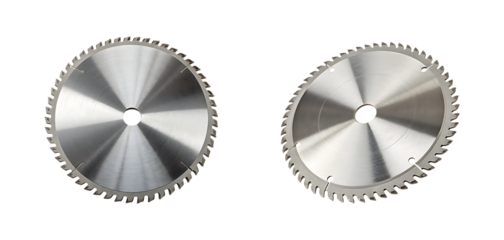 Circular saw blades, woodworking cutting tool on transparent background