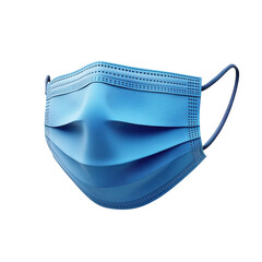 Blue Surgical Mask Protection from Virus Disease Covid 19 Healthcare on transparent background