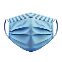 Blue Medical Face Mask Prevention PPE Covid Pandemic Protection Healthcare on transparent background
