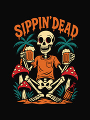 Retro vintage Halloween tshirt design