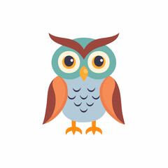 owl on white background