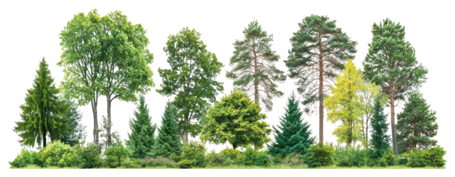 PNG Group of trees forest nature green.