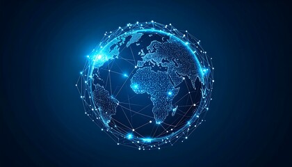 Obraz premium Global Network Globe