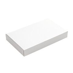 A white rectangular box isolated on black background simple product packaging design template