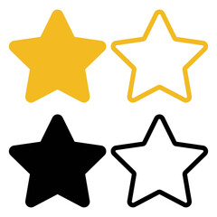 set of golden stars