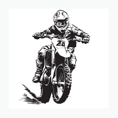 motocross rider on a motorcycle