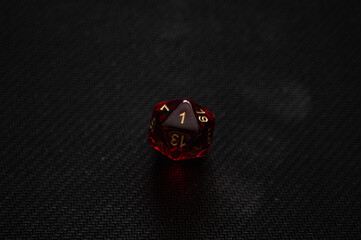 Critical Failure: Red D20 Dice Showing a 1