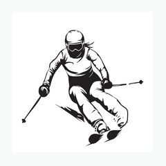 vector of a skier