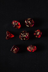 Complete Red Polyhedral RPG Dice Set