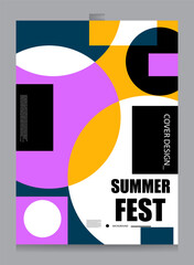 summer abstract colorful background design template
