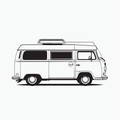 vintage campervan vector