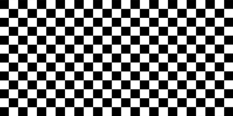 Fototapeta premium Black and white checkered pattern, Checkerboard seamless pattern