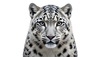 Snow Leopard Photo | Majestic Big Cat with Spotted Fur in Natural Habitat isolated on transparent background