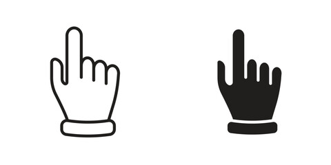 Pointing hand icon