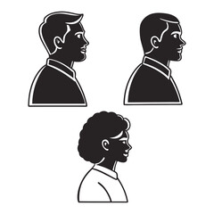Diverse people profiles black and white diversity women