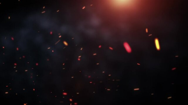 Cinematic Intro For Logo Or Text And Background With Embers And Clouds