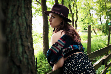 A girl's outfit styled after the indigenous peoples of the world. International Day of the World's...