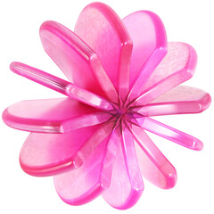 3d pink pastel shape, abstract modern icon isolated. Render of geometric illustration