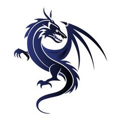 Modern Ukiyo-e illustration of a Japanese dragon with vibrant colors