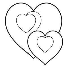 red heart with a heart