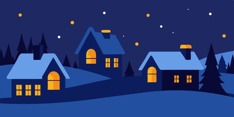 Fototapeta premium christmas night in the city