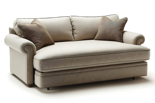 Minimalist lounge sleeper sofa with pillows high resolution picture