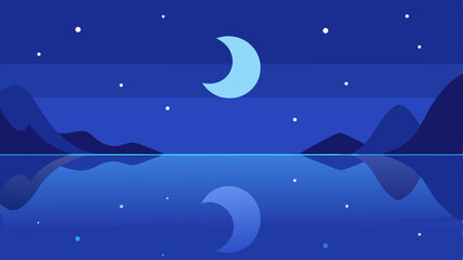 night moon and stars